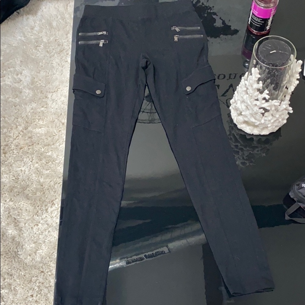 Black moto leggings